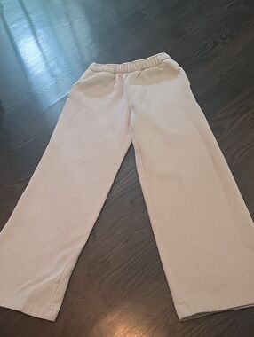 Athleta Kids Beige Elastic-Waist Sweatpants